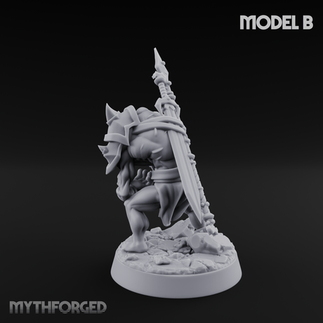 Disfigured Human Carriers B Miniature for Dungeons and Dragons, Pathfinder or other TTRPGs