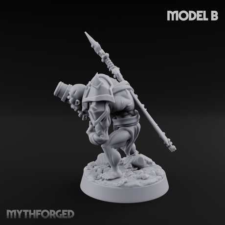 Disfigured Human Carriers B Miniature for Dungeons and Dragons, Pathfinder or other TTRPGs
