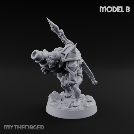 Disfigured Human Carriers B Miniature for Dungeons and Dragons, Pathfinder or other TTRPGs