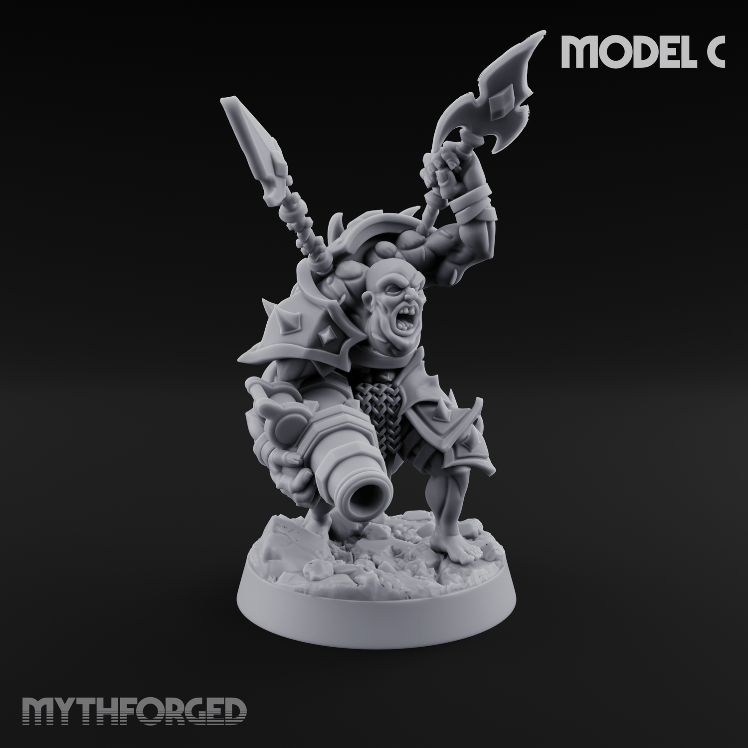 Disfigured Human Carriers C Miniature for Dungeons and Dragons, Pathfinder or other TTRPGs
