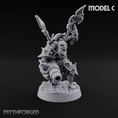 Disfigured Human Carriers C Miniature for Dungeons and Dragons, Pathfinder or other TTRPGs