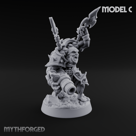 Disfigured Human Carriers C Miniature for Dungeons and Dragons, Pathfinder or other TTRPGs