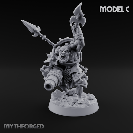 Disfigured Human Carriers C Miniature for Dungeons and Dragons, Pathfinder or other TTRPGs