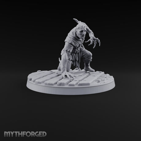 Succumbing to the Change Human Mutants Miniature for Dungeons and Dragons, Pathfinder or other TTRPGs