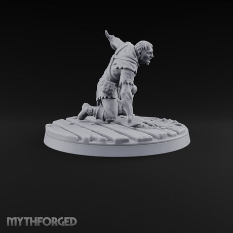 Succumbing to the Change Human Mutant F Miniature for Dungeons and Dragons, Pathfinder or other TTRPGs