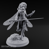 Hair Flowing Confident Elf Rogue Miniature for Dungeons and Dragons, Pathfinder or other TTRPGs