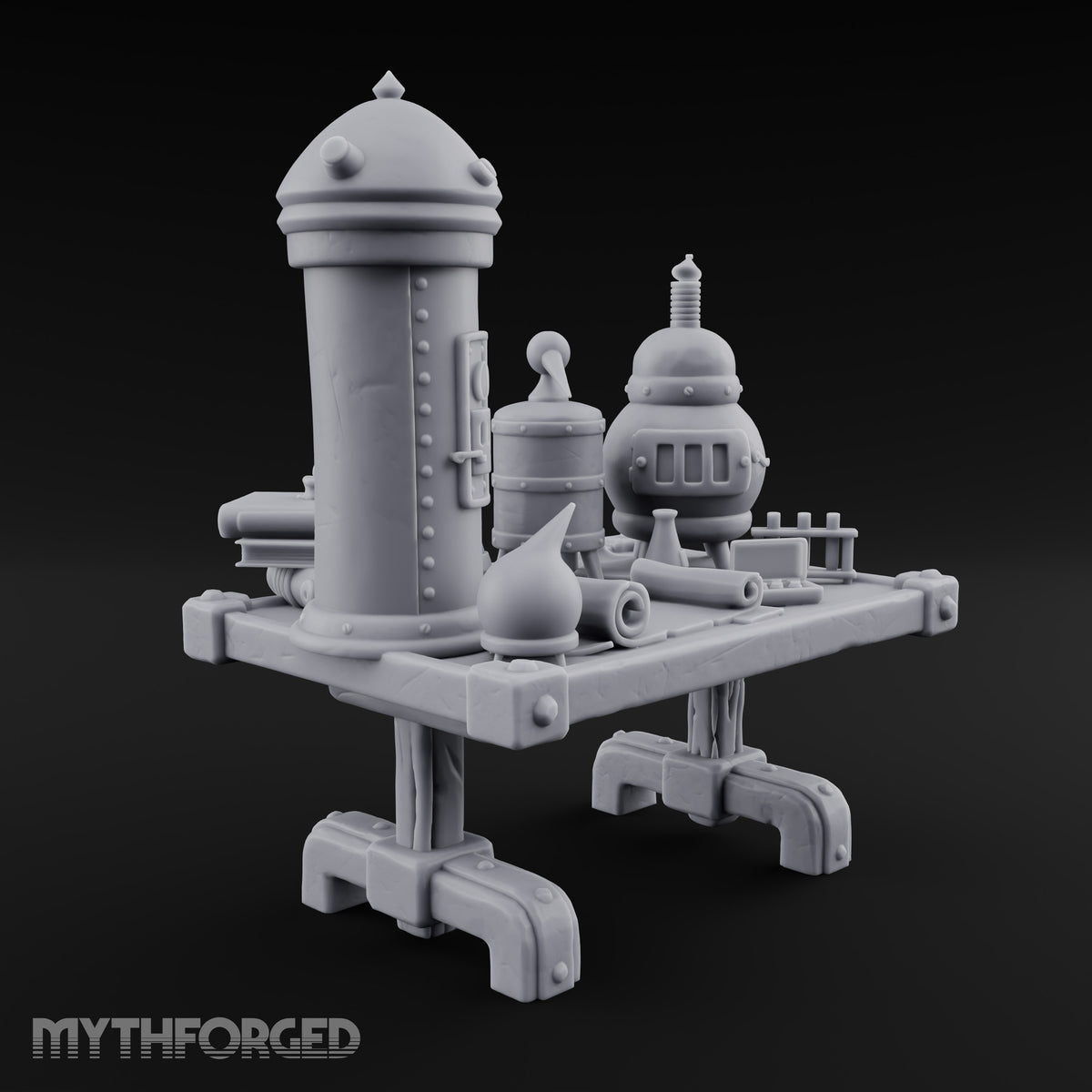 Boiler Room on a Tabletop Alchemist Workbench Desk