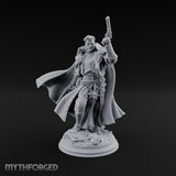 Unimpressed by Bones Underfoot Human Pistol Officer in Skull-Badged Greatcoat and Cape