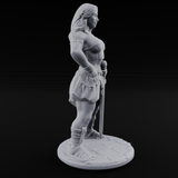 Hands On Hips Human Fighters Miniature for Dungeons and Dragons, Pathfinder or other TTRPGs