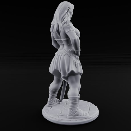 Hands On Hips Human Fighters Miniature for Dungeons and Dragons, Pathfinder or other TTRPGs