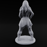 Hands On Hips Human Fighters Miniature for Dungeons and Dragons, Pathfinder or other TTRPGs