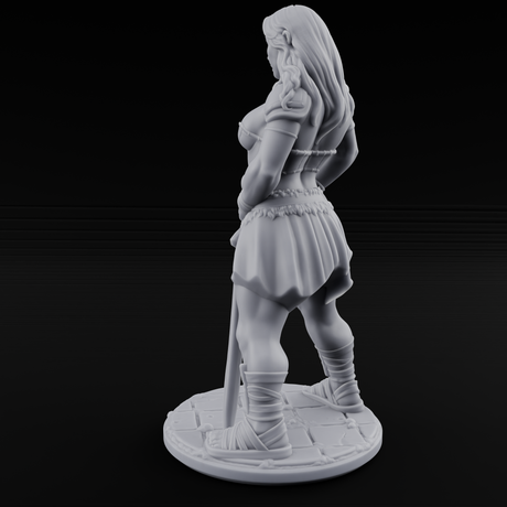 Hands On Hips Human Fighter A Miniature for Dungeons and Dragons, Pathfinder or other TTRPGs