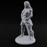 Hands On Hips Human Fighters Miniature for Dungeons and Dragons, Pathfinder or other TTRPGs