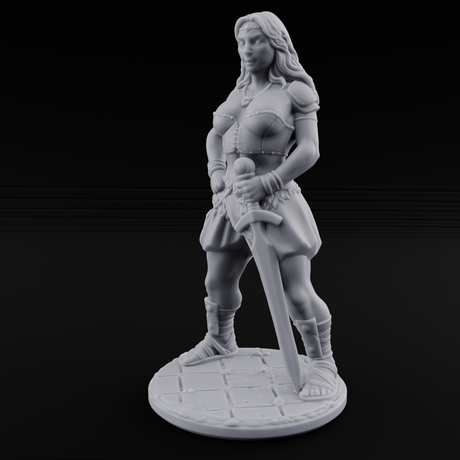 Hands On Hips Human Fighters Miniature for Dungeons and Dragons, Pathfinder or other TTRPGs