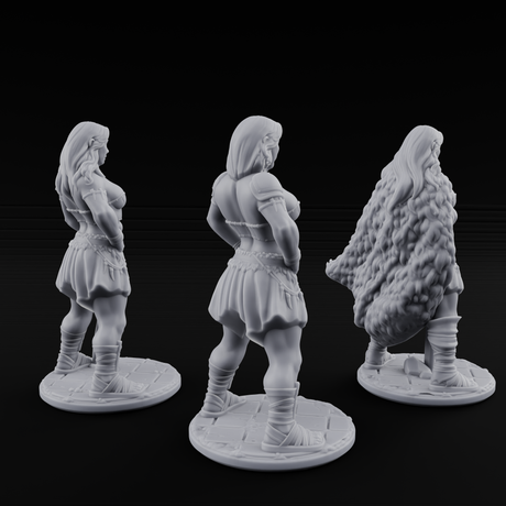 Hands On Hips Human Fighters Miniature for Dungeons and Dragons, Pathfinder or other TTRPGs