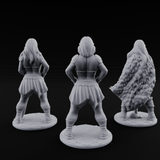 Hands On Hips Human Fighters Miniature for Dungeons and Dragons, Pathfinder or other TTRPGs