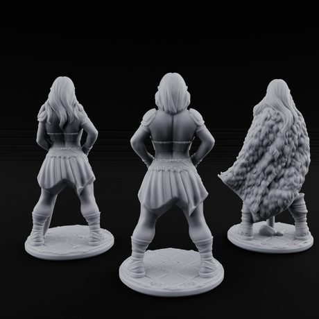 Hands On Hips Human Fighters Miniature for Dungeons and Dragons, Pathfinder or other TTRPGs