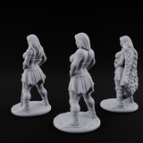 Hands On Hips Human Fighters Miniature for Dungeons and Dragons, Pathfinder or other TTRPGs