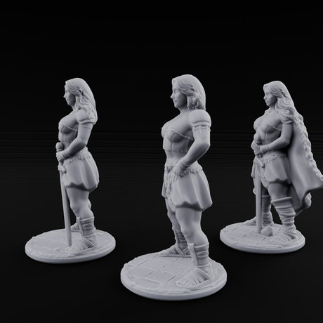 Hands On Hips Human Fighters Miniature for Dungeons and Dragons, Pathfinder or other TTRPGs