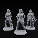 Hands On Hips Human Fighters Miniature for Dungeons and Dragons, Pathfinder or other TTRPGs