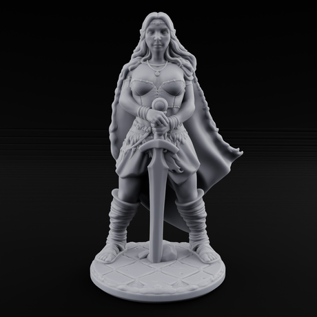 Hands On Hips Human Fighters Miniature for Dungeons and Dragons, Pathfinder or other TTRPGs