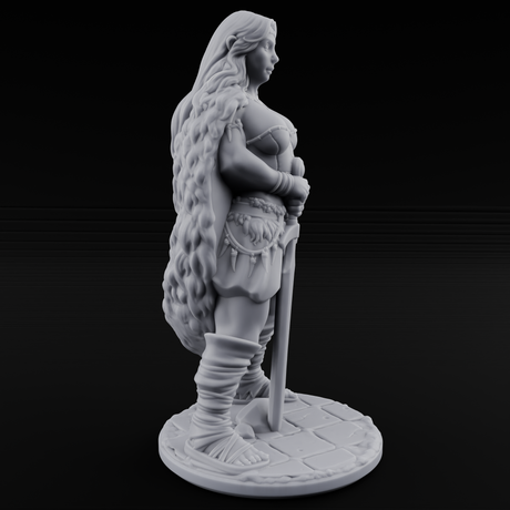 Hands On Hips Human Fighters Miniature for Dungeons and Dragons, Pathfinder or other TTRPGs