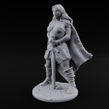 Hands On Hips Human Fighter B Miniature for Dungeons and Dragons, Pathfinder or other TTRPGs