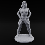 Hands On Hips Human Fighters Miniature for Dungeons and Dragons, Pathfinder or other TTRPGs
