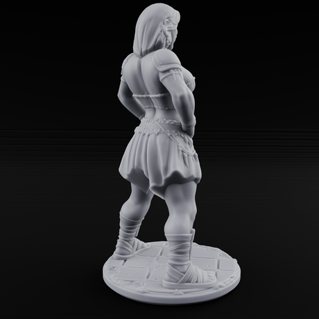 Hands On Hips Human Fighters Miniature for Dungeons and Dragons, Pathfinder or other TTRPGs