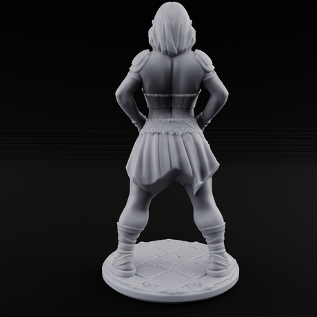Hands On Hips Human Fighters Miniature for Dungeons and Dragons, Pathfinder or other TTRPGs