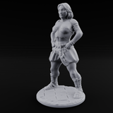 Hands On Hips Human Fighters Miniature for Dungeons and Dragons, Pathfinder or other TTRPGs