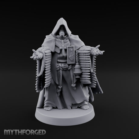 Ammo Draped Cross Bearing Human Monk — With