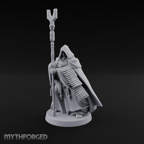 Ammo Draped Fork Staff Gripping Human Monk gallery 15
