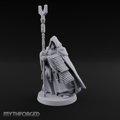Ammo Draped Fork Staff Gripping Human Monk gallery 16