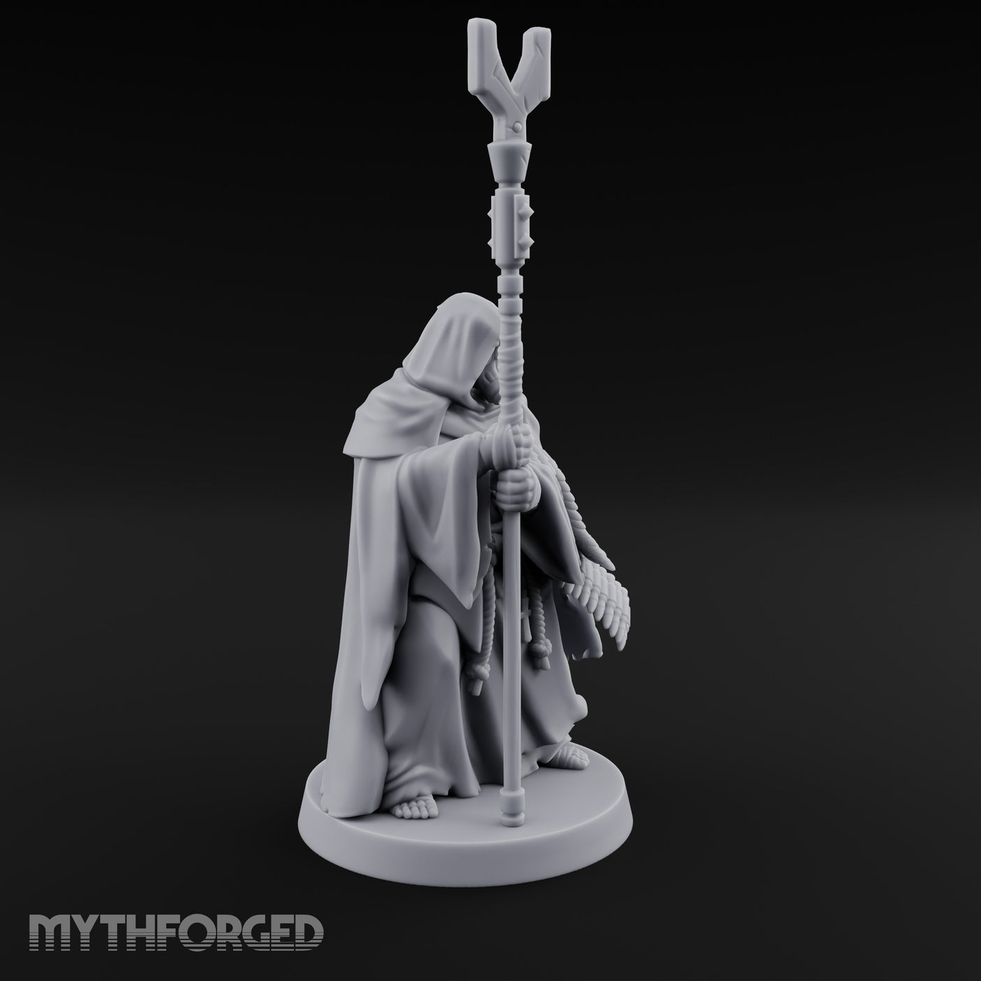 Ammo Draped Fork Staff Gripping Human Monk gallery 4