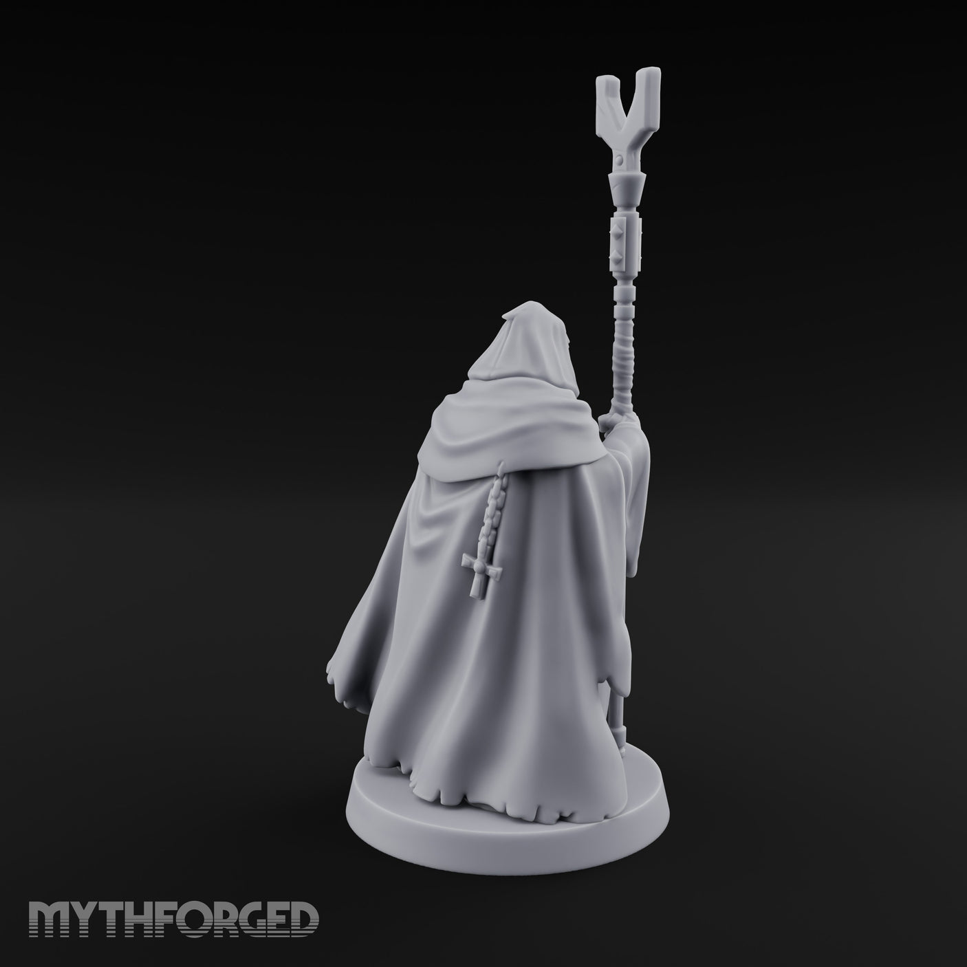 Ammo Draped Fork Staff Gripping Human Monk gallery 7