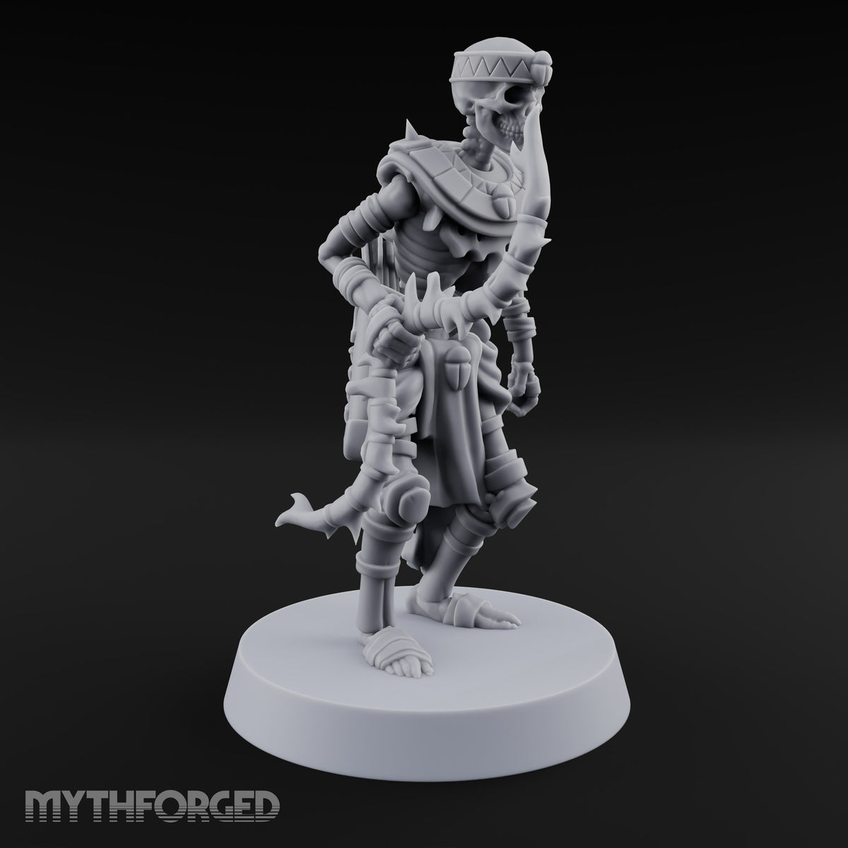 Dust and Sandstone Silence Skeleton Warrior A — Bow & Arrows
