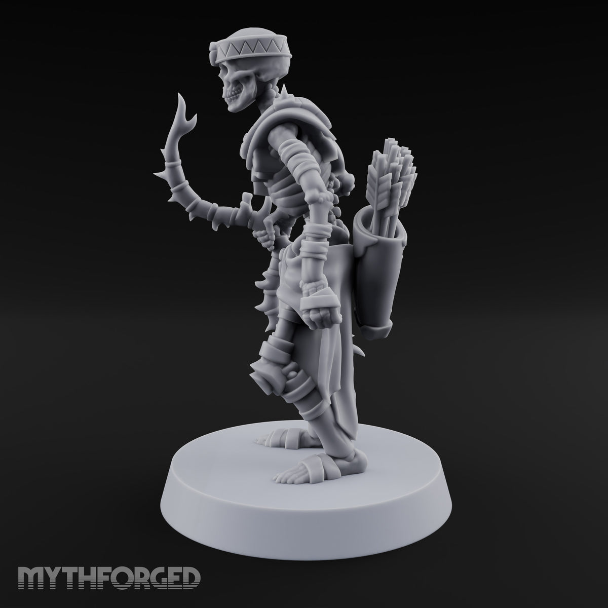 Dust and Sandstone Silence Skeleton Warrior A — Bow & Arrows