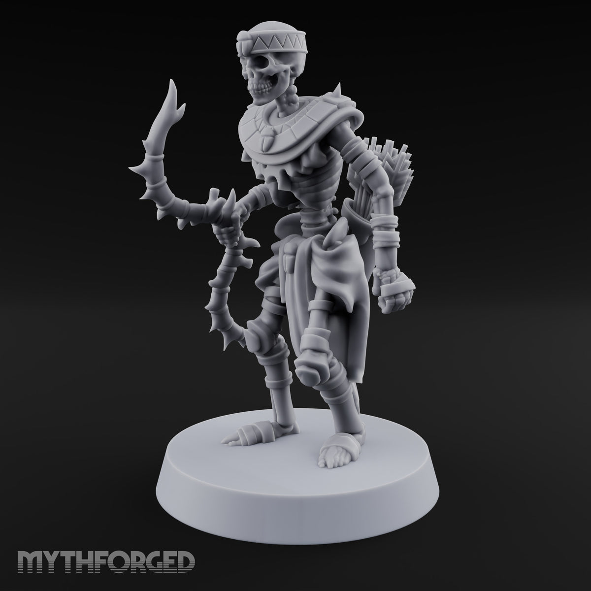 Dust and Sandstone Silence Skeleton Warrior A — Bow & Arrows