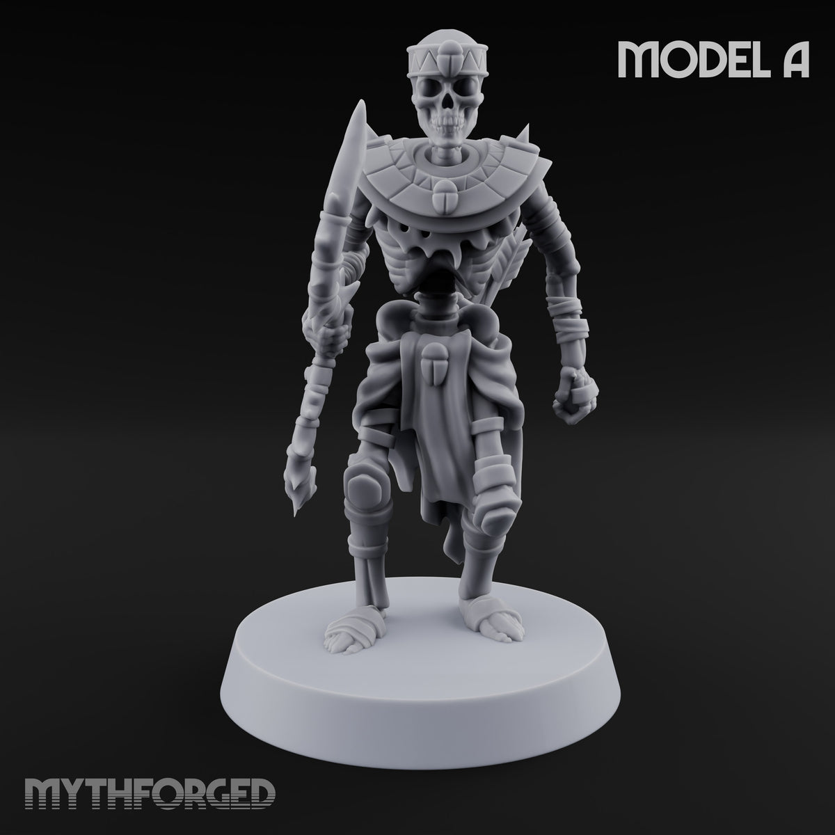 Dust and Sandstone Silence Skeleton Warrior A — Bow & Arrows