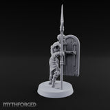 Dust and Sandstone Silence Skeleton Warrior A — Spear & Shield