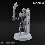 Dust and Sandstone Silence Skeleton Warriors — A · Sword & Shield + Sword & Shield