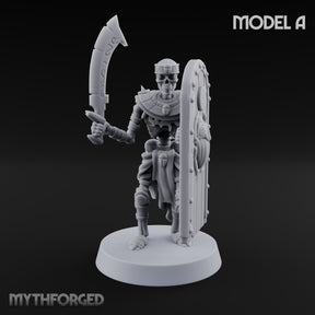 Dust and Sandstone Silence Skeleton Warrior A — Sword & Shield