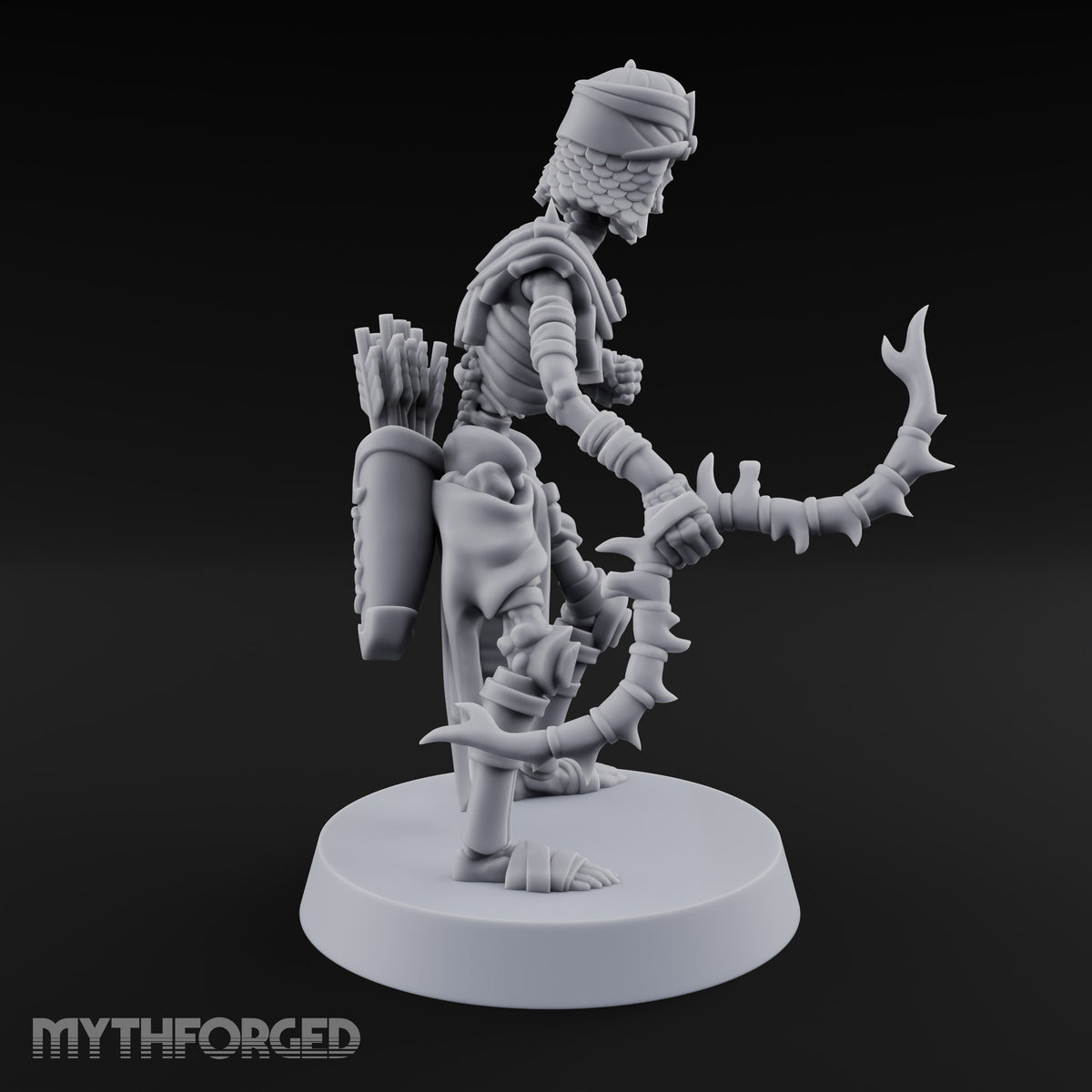 Dust and Sandstone Silence Skeleton Warrior B — Bow & Arrows