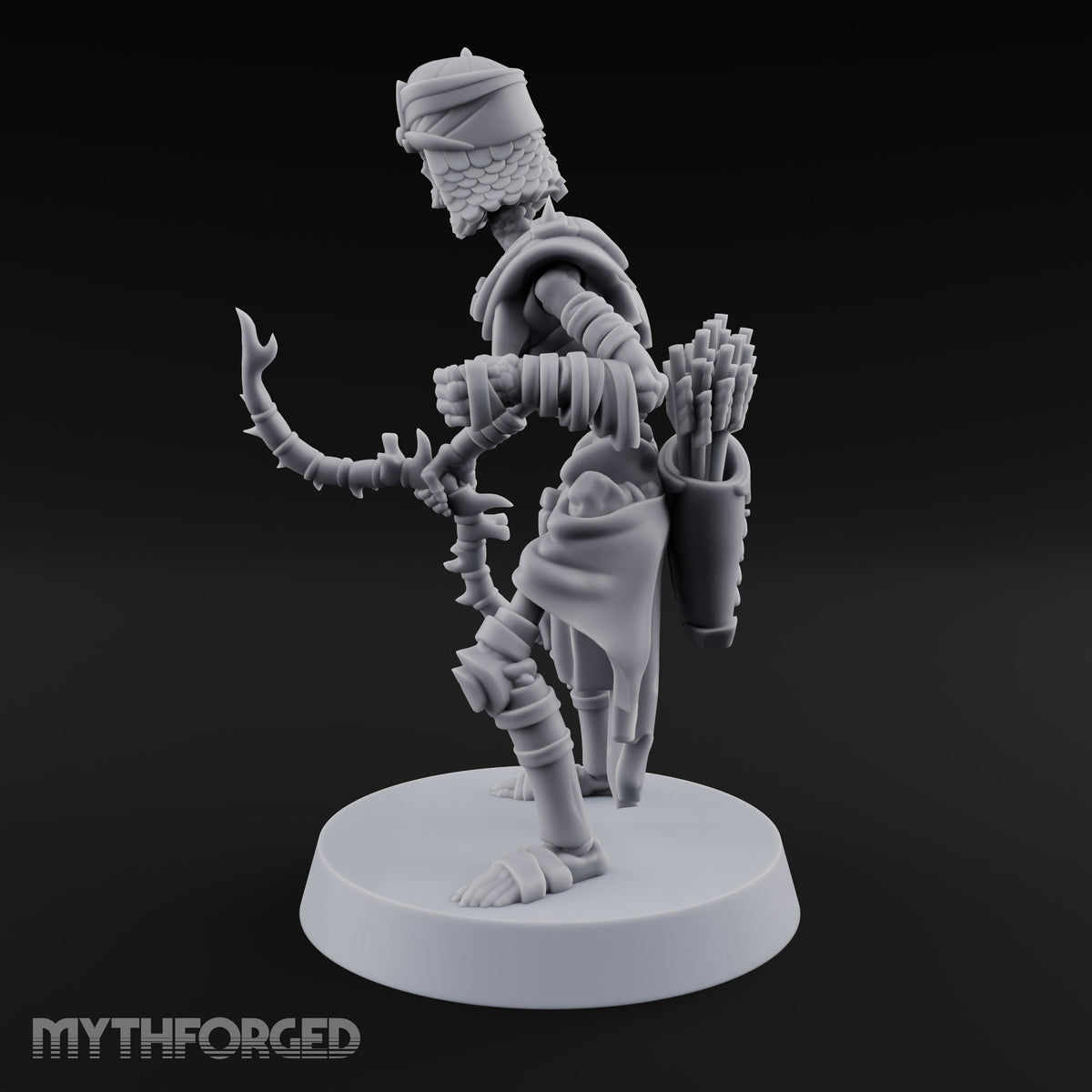 Dust and Sandstone Silence Skeleton Warrior B — Bow & Arrows