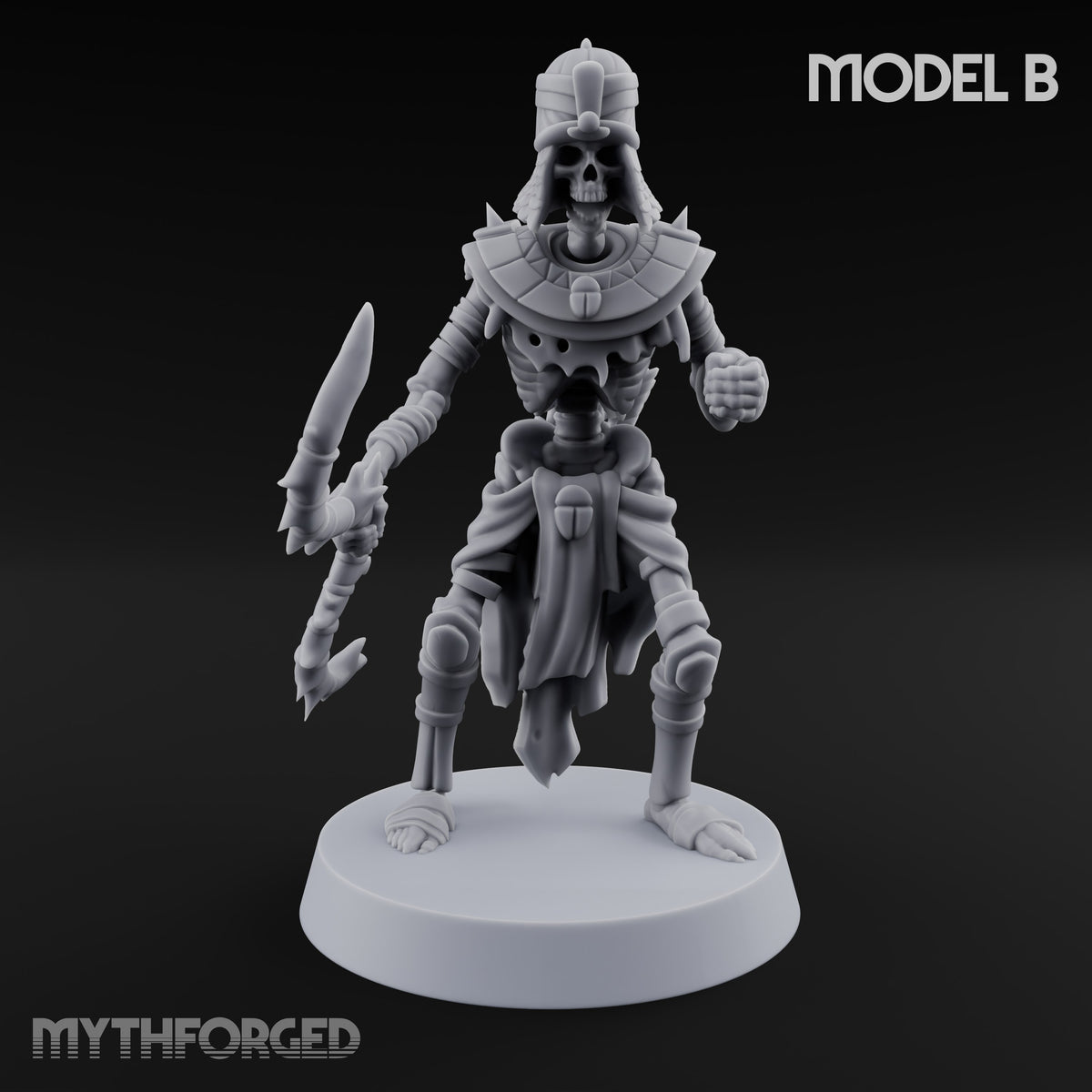 Dust and Sandstone Silence Skeleton Warrior B — Bow & Arrows