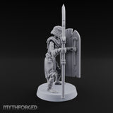 Dust and Sandstone Silence Skeleton Warrior C — Spear & Shield