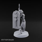 Dust and Sandstone Silence Skeleton Warrior C — Spear & Shield
