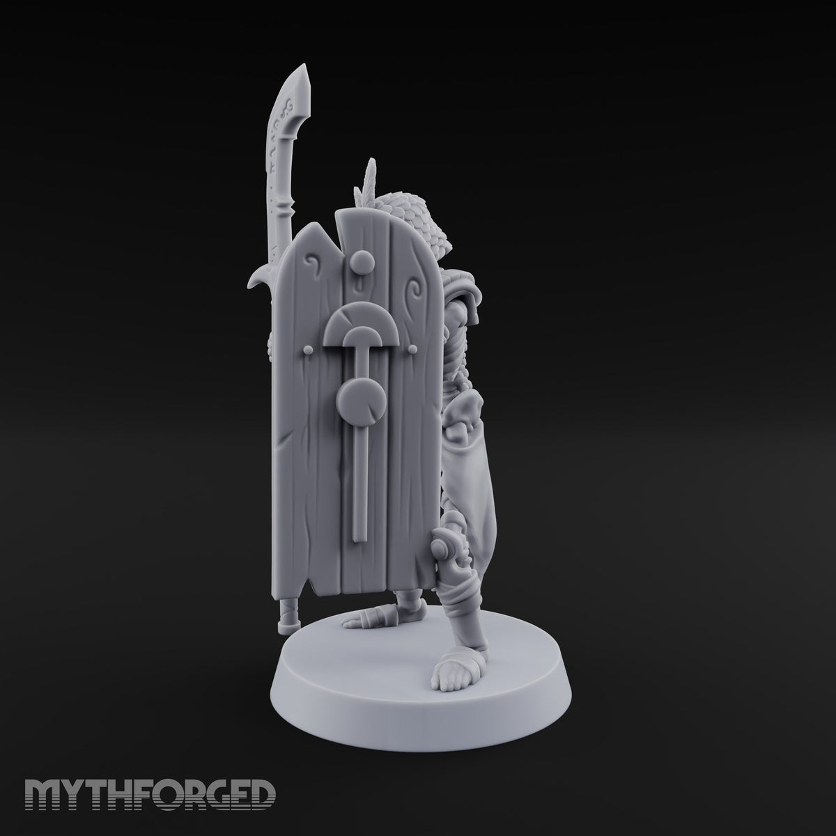 Dust and Sandstone Silence Skeleton Warrior C — Spear & Shield