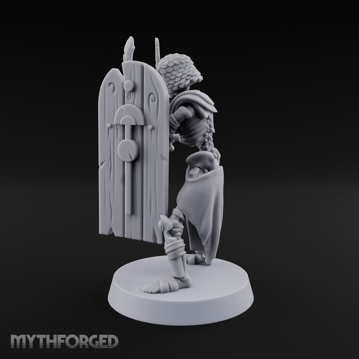 Dust and Sandstone Silence Skeleton Warrior C — Sword & Shield